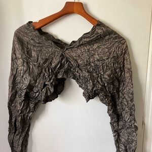 Carol Young UNDESIGNED “moth” shrug cropped top